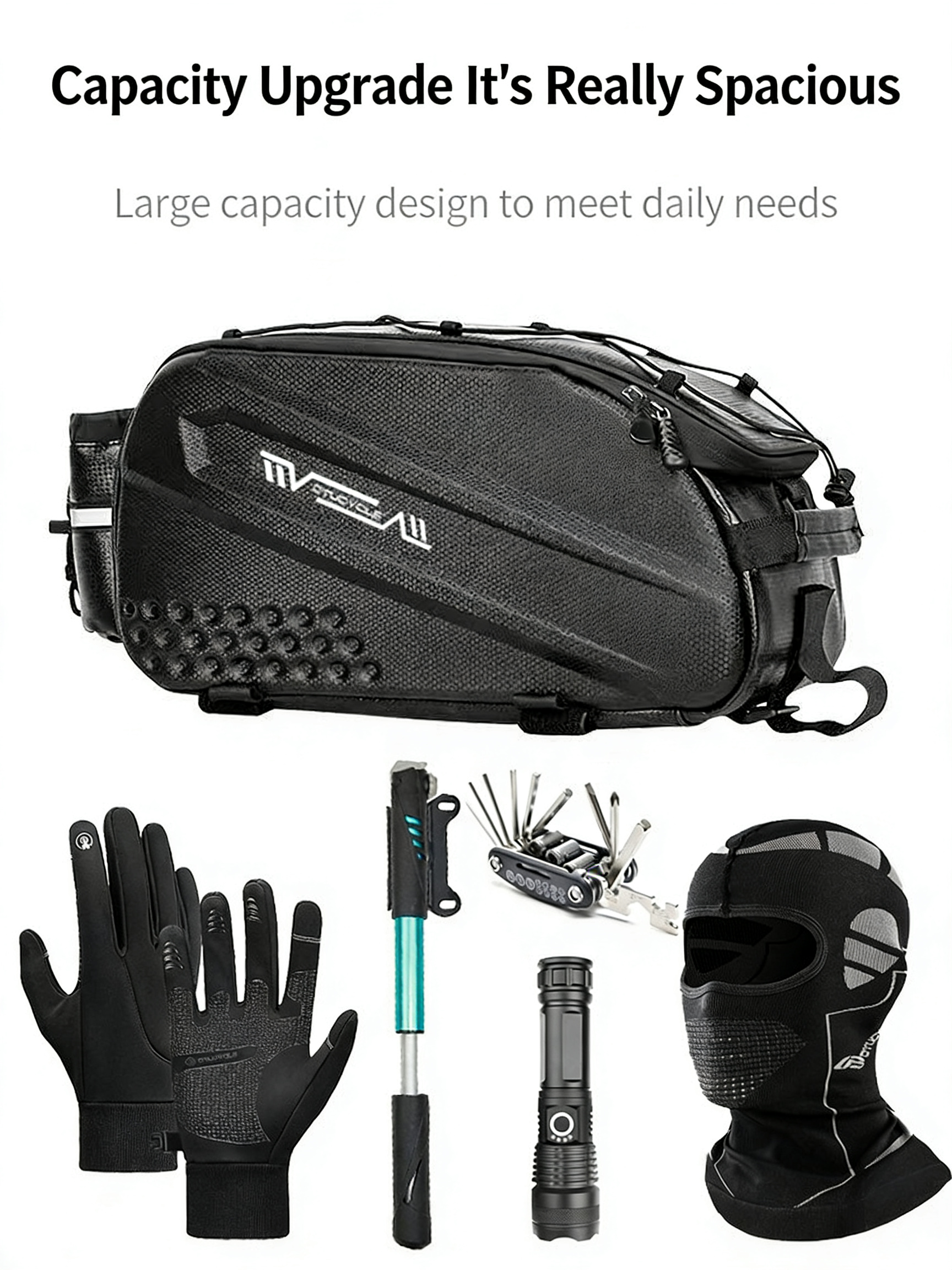 EVA Hard Shell Bike Rear Rack Bag
