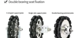 Metal Omnidirectional Wheel Module with Shaft & Bearing Housing (60/127/152/203mm)