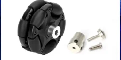 58mm Plastic Omni Wheel Set with Steel Motor Shaft Coupling Adapter