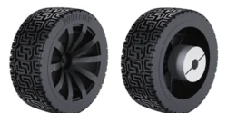 High-Grip 48mm Rubber Wheel Set for N20 Motor, DIY Smart Robot & RC Car Chassis